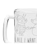 Mr. & Mrs. Panda Gravur Bierkrug Nachtfalter Schneemann mit Spruch in Transparent