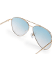 styleBREAKER Piloten Sonnenbrille in Gold / Blau