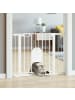 Pawhut Hunde Türschutzgitter Weiß 75-131L x 2B x 76H cm