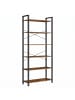 VASAGLE Bücherregal Barnet in Vintagebraun-Schwarz - (B)78 x (H)185.5 x (T)30 cm