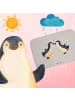 Mr. & Mrs. Panda Badvorleger Pinguin Liebe ohne Spruch in Grau Pastell