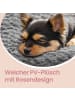 Feandrea Hundebett Bengal in Grau - (B)50 x (H)10 x (T)80 cm