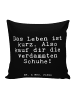 Mr. & Mrs. Panda Zierkissen Das Leben ist kurz.... mit Spruch in Schwarz