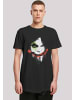 F4NT4STIC Long Cut T-Shirt DC Comics Batman Arkham City Joker Face in schwarz