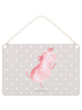 Mr. & Mrs. Panda Deko Schild Axolotl Tanzen ohne Spruch in Grau Pastell