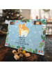 Mr. & Mrs. Panda Adventskalender für Hunde Corgi Po mit Spruch in Eisblau