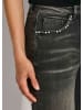 MADELEINE Schmale Five-Pocket-Jeans mit Glitzer in black denim