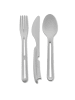 koziol KLIKK - Besteck-Set 3-teilig in soft grey