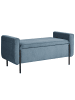 Beliani Bettbank LEWES in Blau/Schwarz - (W) 114 x (H) 55 x (L) 50 cm