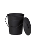 relaxdays Ascheeimer in Schwarz - 12 l
