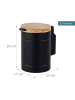 relaxdays Kosmetikeimer in Schwarz/ Natur - 3 Liter
