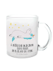 Mr. & Mrs. Panda Teetasse Einhorn Sternenhimmel mit Spruch in Transparent