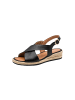 Tamaris Ledersandalen Kompensations Comfort Schwarz