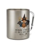 Mr. & Mrs. Panda Karabiner Tasse Fledermaus Zauberer mit Spruch in Silber