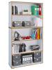VCM  Holz Büro Regal Bücher Ordner Salia 5fach B. 100cm in Weiß
