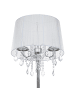 Beliani Stehleuchte EVANS in Silber/Weiß - (W) 40 x (H) 170 x (L) 40 cm