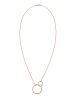 Elli Halskette 925 Sterling Silber Geo, Kreis in Rosegold