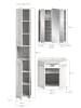 ebuy24 Badmöbelset Ice Weiß 105 x 46 cm