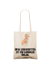 Mr. & Mrs. Panda Tasche Langhaar Collie Lebensretter mit Spruch in Creme