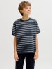 JACK & JONES Junior gestreiftes T-Shirt JORNORREBRO in sky captain