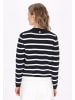 DreiMaster Maritim Women Cardigan in navy offwhite stripe