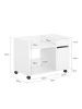 SoBuy Aktenschrank in Reinweiß - (W) 40 x (H) 54 x (L) 72 cm