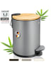 Exitoso EXITOSO Tretmülleimer mit Softclose-Deckel aus Bambus, 3 l - ideal für Bad & C
