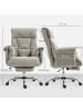 HOMCOM Bürostuhl-75L x 77B x 110-118H cm-Hellgrau
