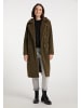 myMo Damen Faux Shearling Mantel in Oliv