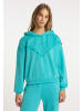IZIA Damen Kapuzensweatshirt in Aqua