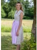 Berwin Rosendruck-Dirndl mit Streifen-Schürze
