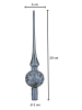 JACK Christbaumspitze Eislack 28cm Glas Matt Emaille in Anthrazit