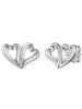 Rafaela Donata Ohrringe Herz aus Sterling Silber in silber