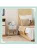 relaxdays Kinder-Nachttisch in Weiß/ Natur - (B)34 x (H)42 x (T)32 cm