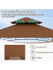 COSTWAY Grillpavillon Garten 240 x 151 x 255 cm in Braun