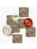 OnlyWow Glasuntersetzer 6er-Set Marmor