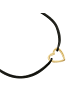 Glanzstücke München Armband Herz aus Textil und Sterling Silber in gelbgold