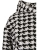 Urban Classics Urban Classics Damen Ladies Short Oversized AOP Sherpa Jacket in blackhoundstooth