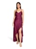 Vera Mont Abendkleid mit Volant in Prune Wine