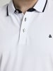 Jack & Jones + Fit Polo Shirt JJEPAULOS Sommer Hemd Pique in Weiß