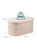 relaxdays Sitzbank in Beige - (B)76 x (H)38 x (T)38 cm