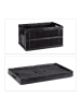 relaxdays 2x Transportbox in Schwarz - 60 l