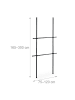 relaxdays Garderobensystem in Schwarz - (B)75-120 x (H)165-300 x (T)11 cm