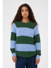 Soaked in Luxury Strickpullover SLTuesday Gerade Passform in Green and Hydrangea Stripe