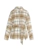 DreiMaster Damen Übergangsjacke Mit Karomuster in Karo Beige Wollweiss