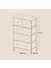 SONGMICS Kommode Bellah in Grau-Creme - (B)56.1 x (H)93.1 x (T)30.1 cm