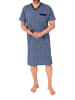 NORMANN Kurzarm Nachthemd Übergröße in blau