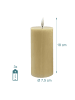 relaxdays 4 x LED Kerzen in Beige - (H)18 x Ø 7,5 cm