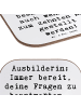 Mr. & Mrs. Panda Flaschenuntersetzer Spruch Ausbilderin Geduld m... in Weiß