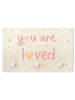 WALLART Kindergarderobe Holz - You are loved Herz Rosa in Rosa